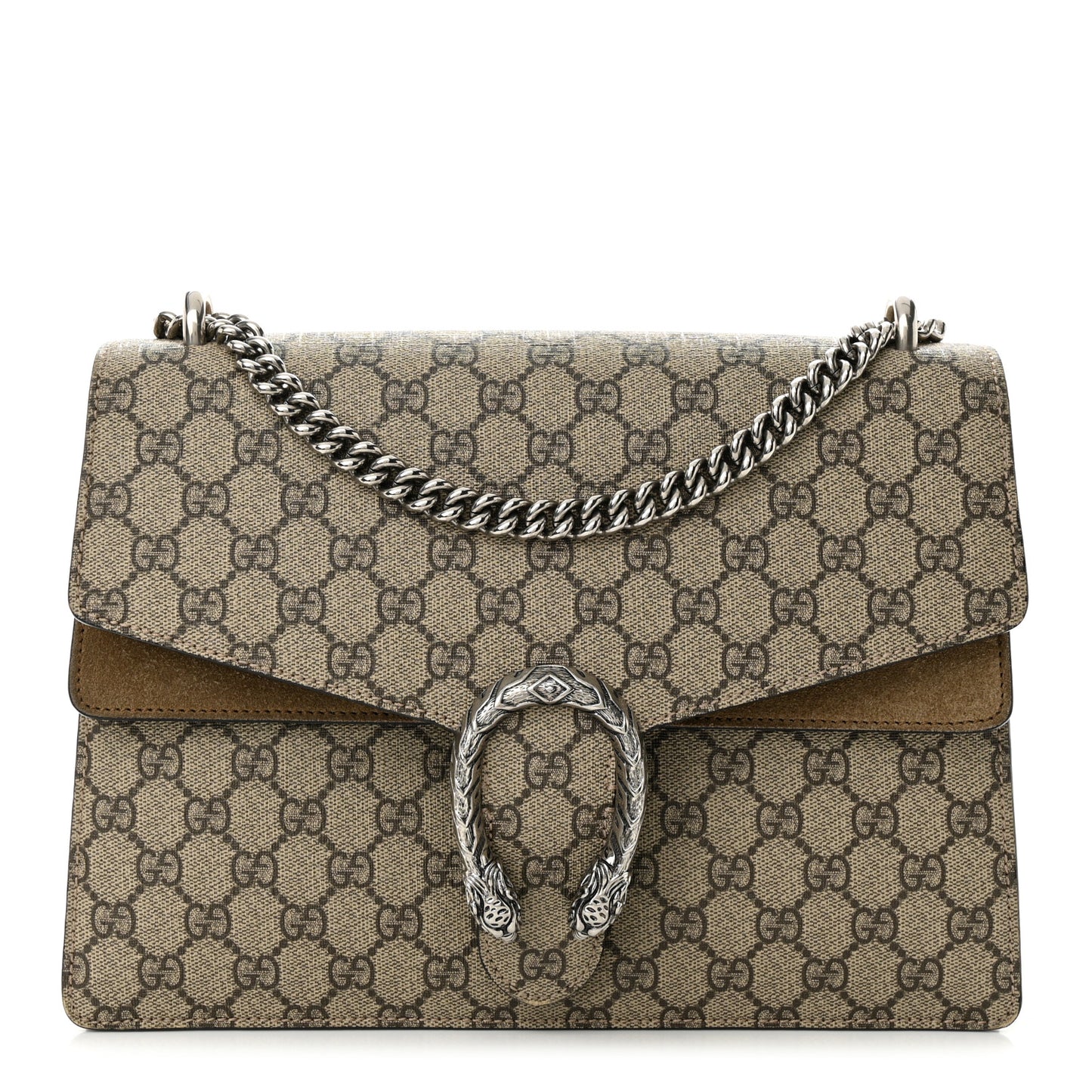 GG Supreme Monogram Medium Dionysus Shoulder Bag Taupe