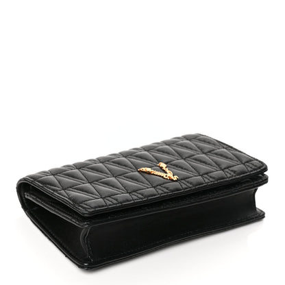 Versace Nappa Quilted Virtus Clutch Bag Black 3 of 10