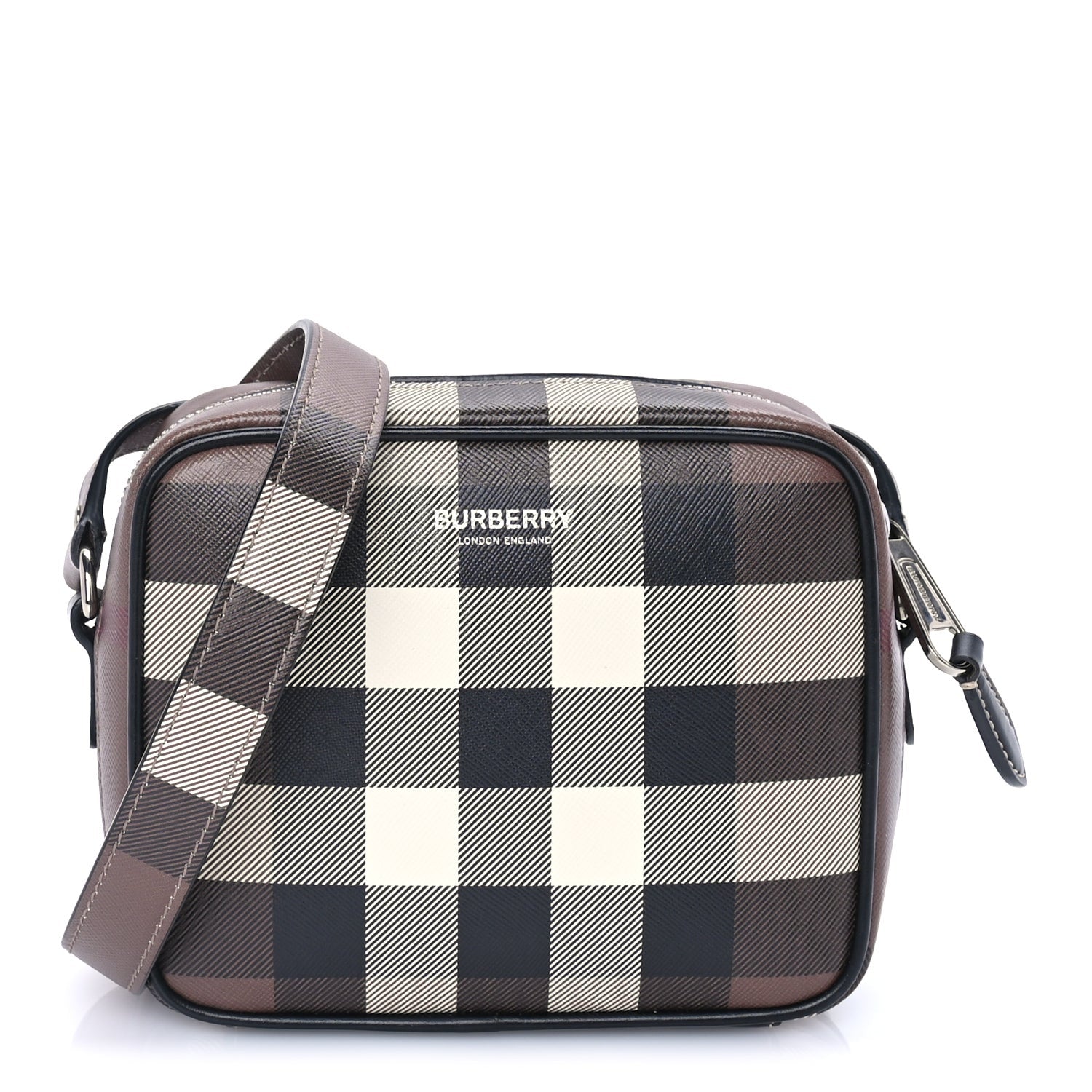 Burberry Canvas Check Crossbody Bag  Birch Brown 1 of 7