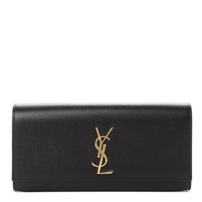 Saint Laurent Grain De Poudre Monogram Cassandre Clutch Black 1 of 7