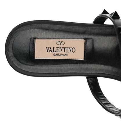 Valentino Garavani Nappa Monochrome Rockstud Caged Flat Slide Sandals 37 Black 7 of 13