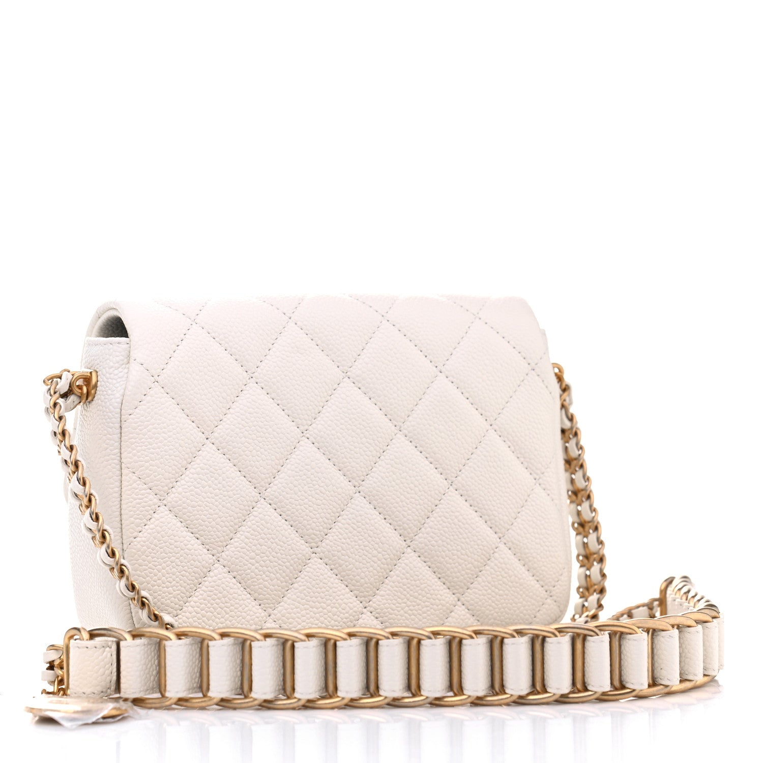 Chanel Caviar Quilted Mini Chain Soul Flap White 2 of 4