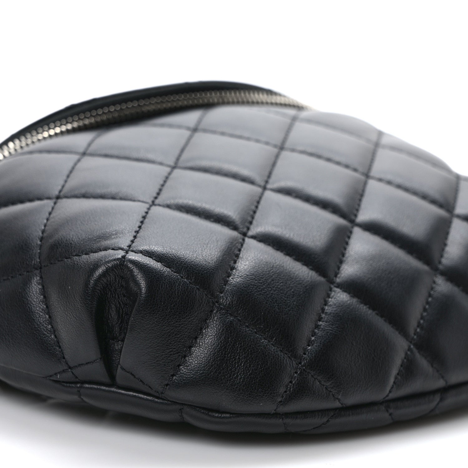 Chanel Lambskin Quilted Waist Belt Bag Black 8 of 9