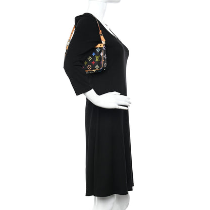 Louis Vuitton Monogram Multicolor Pochette Accessories Black 2 of 13