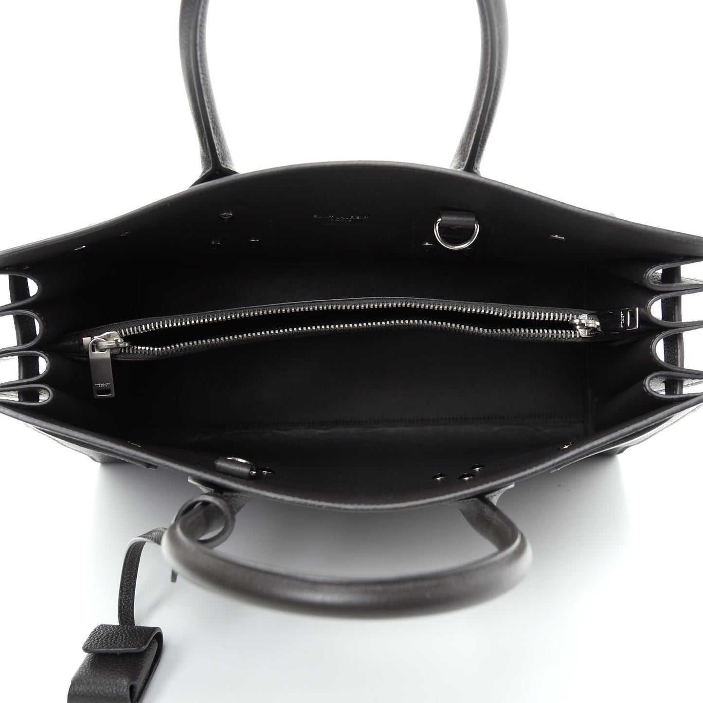 Grained Calfskin Small Sac De Jour Coal