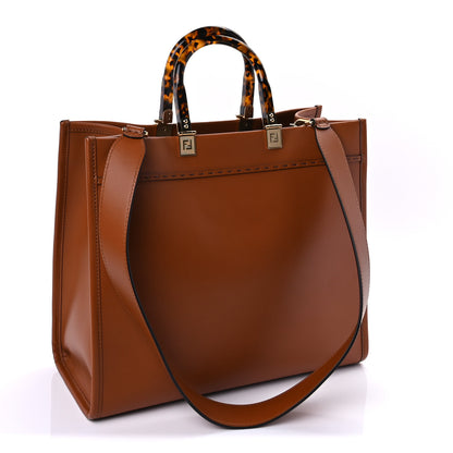 Fendi Vitello King Plexiglass Large Sunshine Shopper Tote Cuoio 2 of 8