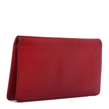 Chanel Caviar Timeless CC Yen Wallet Red 3 of 27