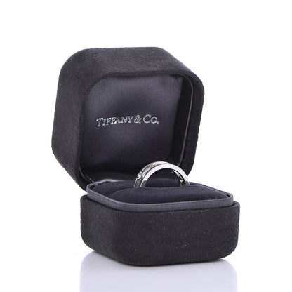 Tiffany 18K White Gold Diamond 1837 Ring 53 6.25 6 of 6