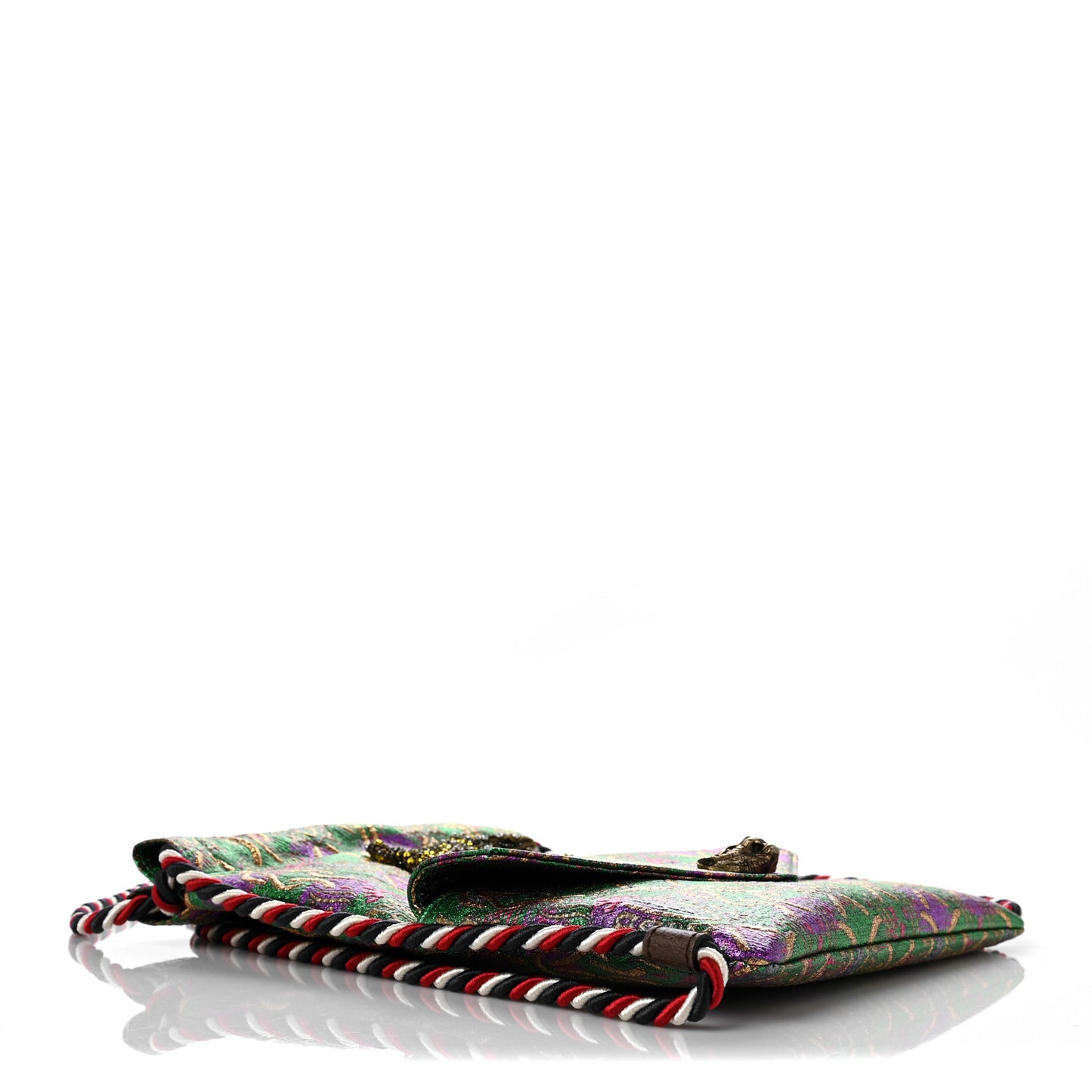 Brocade Animalier Bow Drawstring Backpack Multicolor