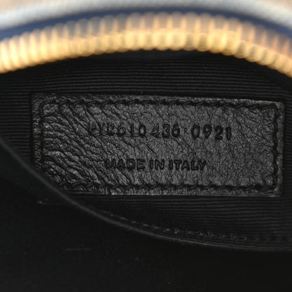 Saint Laurent Denim Quilted Monogram Round Crossbody Bag Rodeo Blue 7 of 10