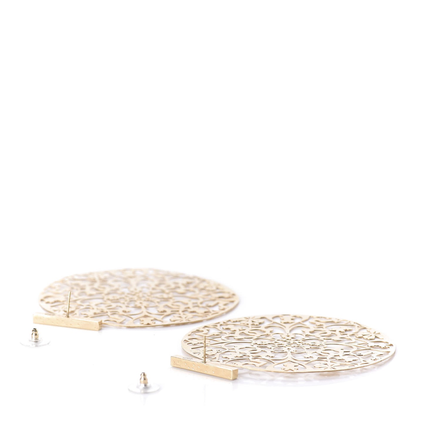 Round Cage Earrings Gold