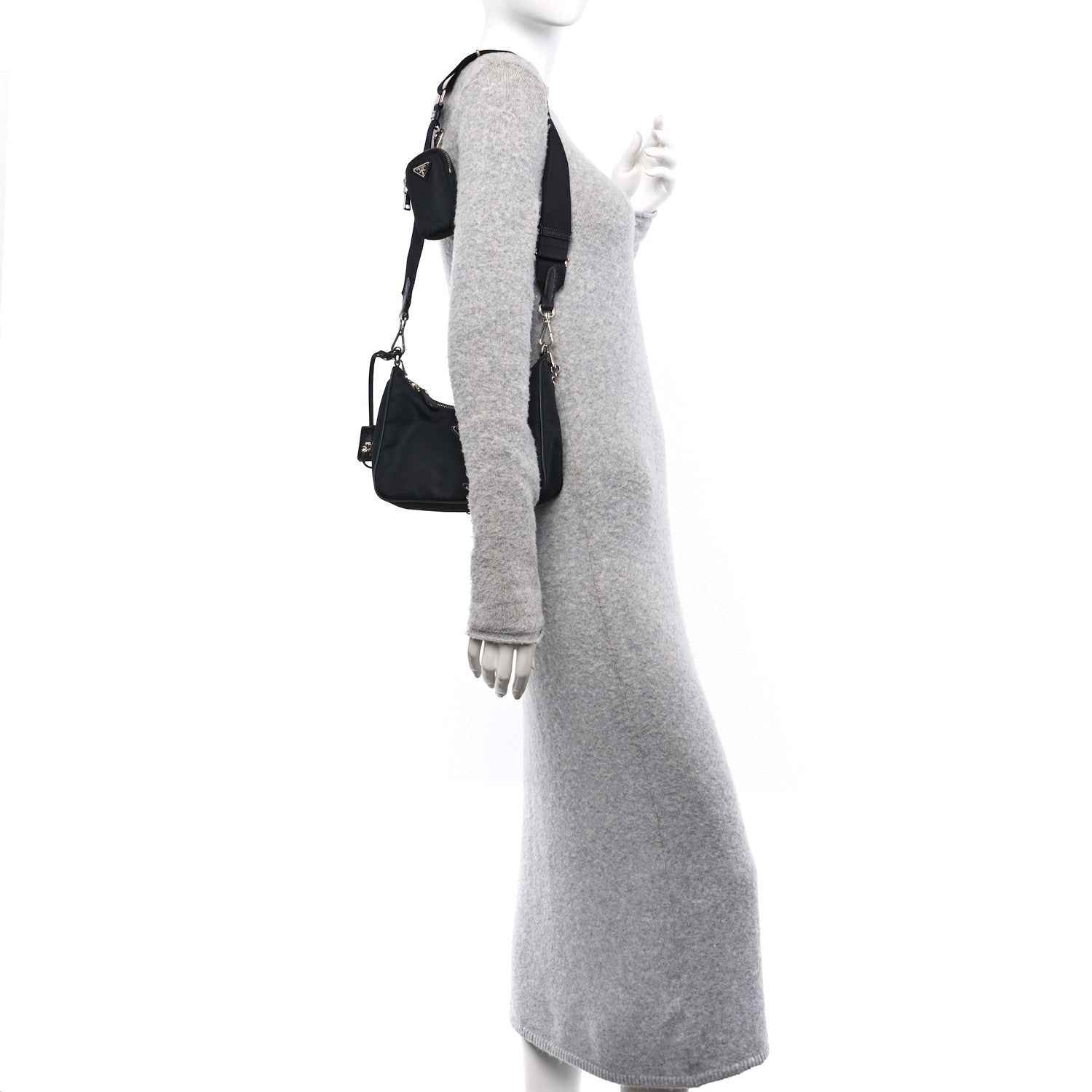 Prada Nylon Re-Edition 2005 Shoulder Bag Black 2 of 7