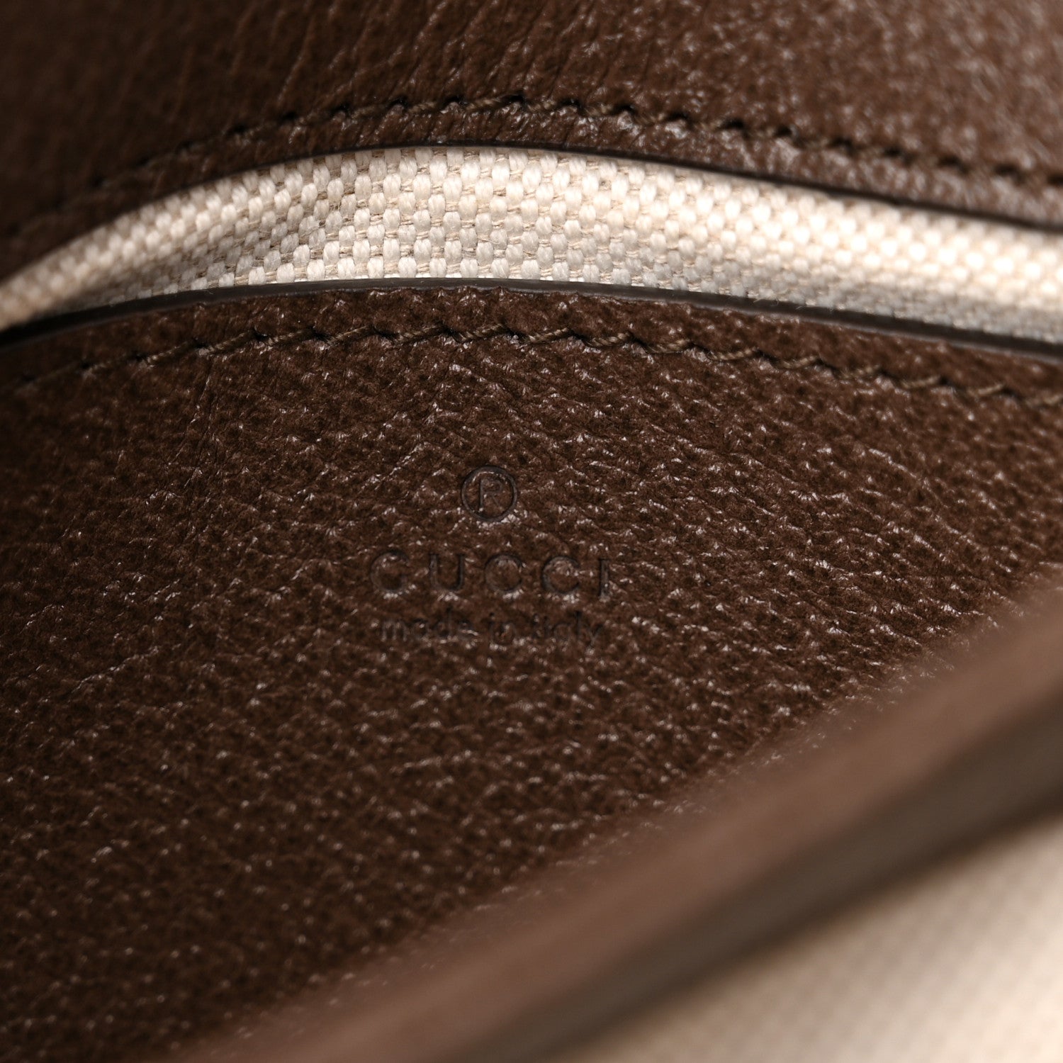 Gucci GG Supreme Monogram Textured Dollar Calfskin Mini Blondie Chain Shoulder Flap Bag Beige Ebony New Acero 6 of 10