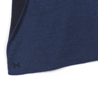 Hermes Cashmere Silk Stole Bleu 3 of 4
