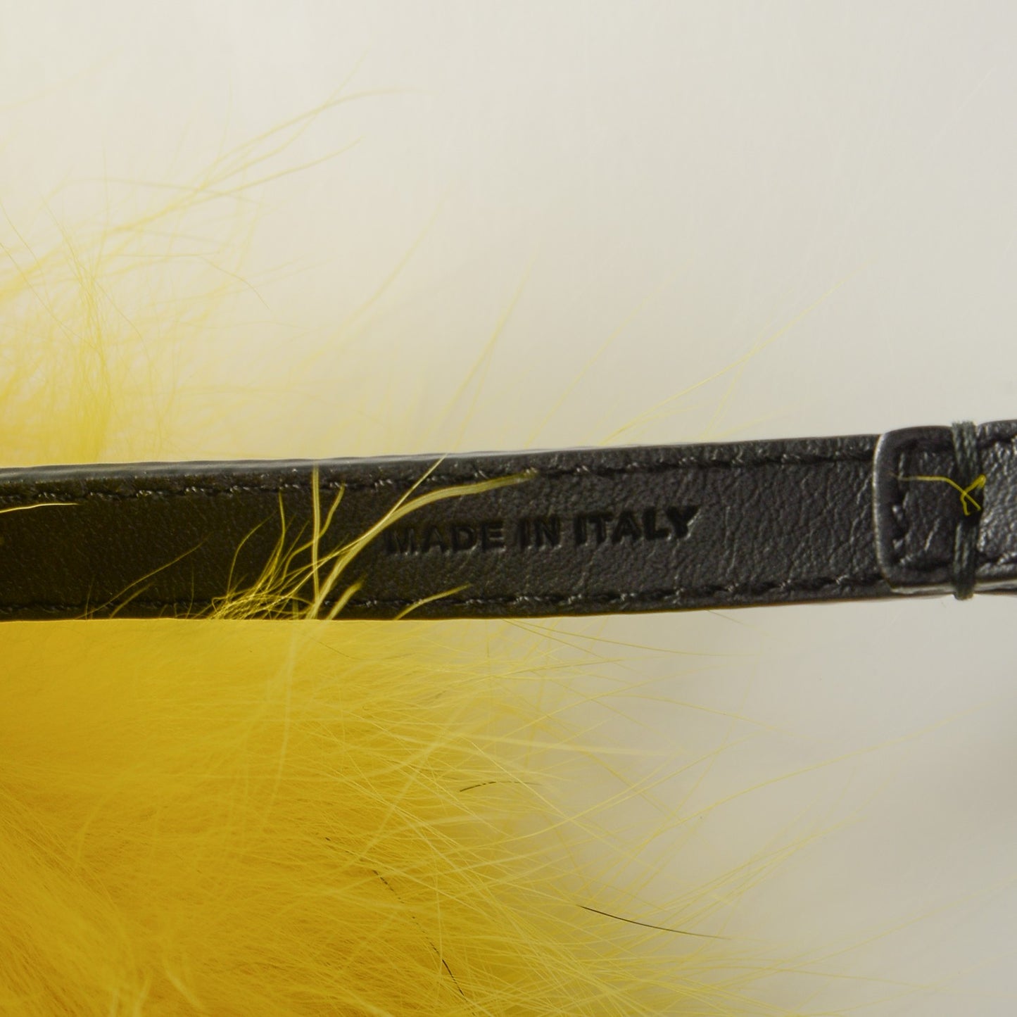 Fox Mink Rabbit Fur Vitello Dolce Flashy Monster Bag Bug Charm Giallo Fluo Multicolor