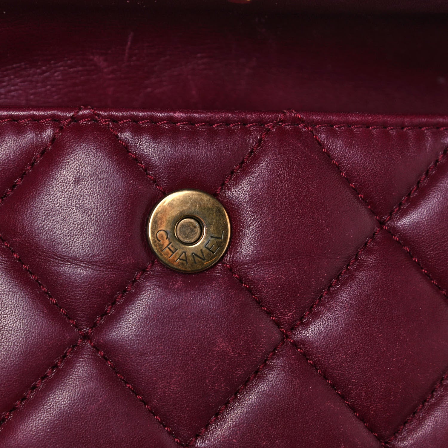 Chanel Glazed Calfskin Quilted Large Perfect Edge Flap Red 17 of 25