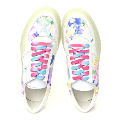 Louis Vuitton Calfskin Monogram Watercolor Mens LV Ollie Richelieu Sneakers 10 Multicolor 2 of 8