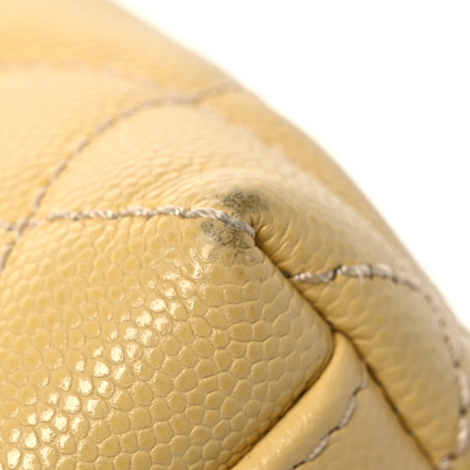 Chanel Caviar Quilted Mini Coco Handle Flap Yellow 14 of 18