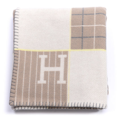 Hermes Wool Cashmere Avalon Passe-Passe Blanket Naturel 2 of 6