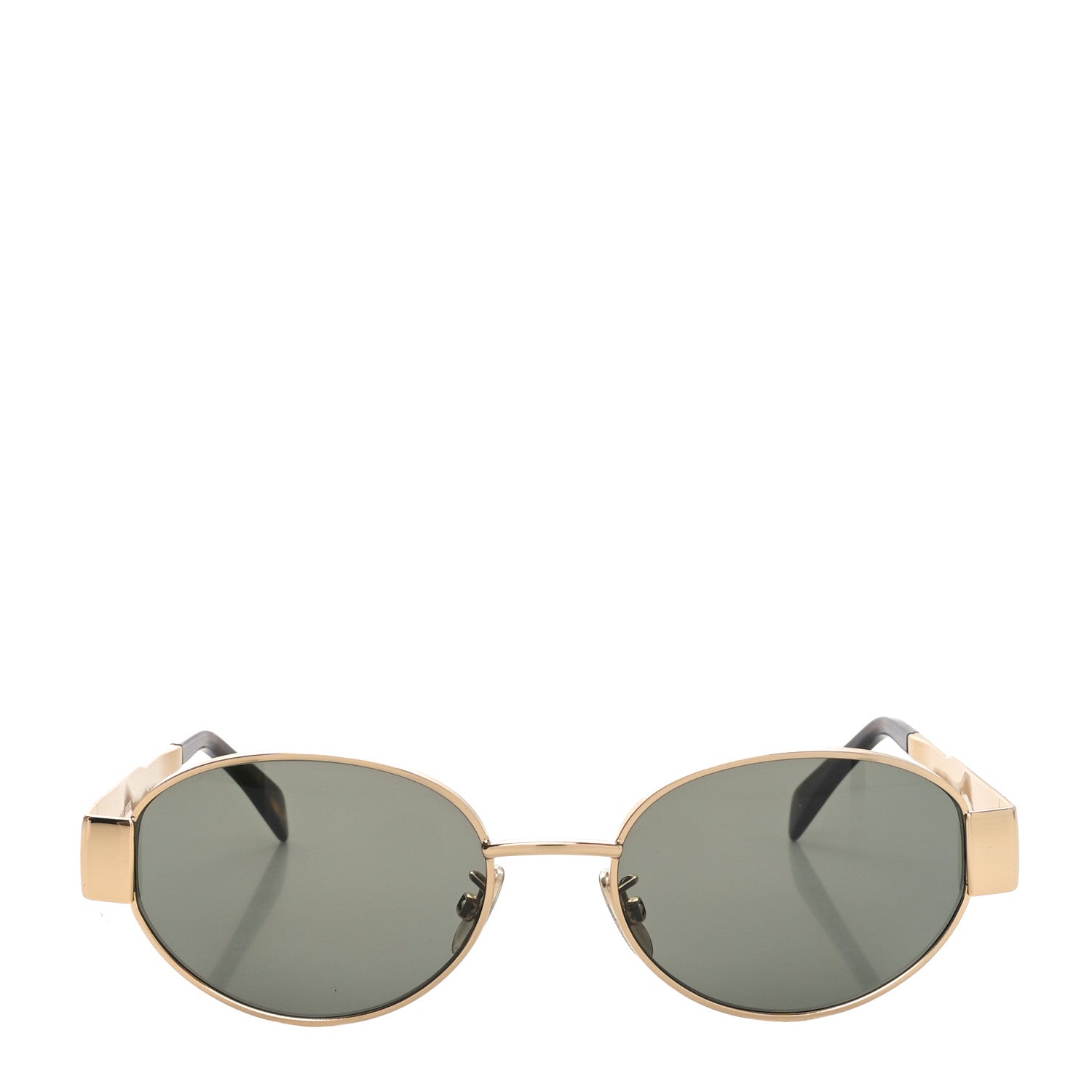 Celine Metal Triomphe 01 Sunglasses CL40235U Gold Green 2 of 7