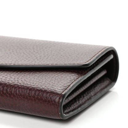Mulberry MULBERRY Grain Vegetable Tanned Calfskin Darley Wallet Oxblood 8 of 12
