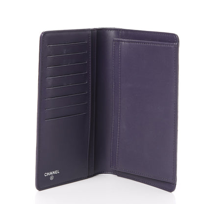 Chanel Iridescent Lizard Embossed Yen Wallet Purple 7 of 13