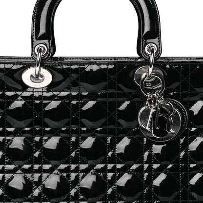 Christian Dior Patent Cannage Large Lady Dior Black 6 of 7