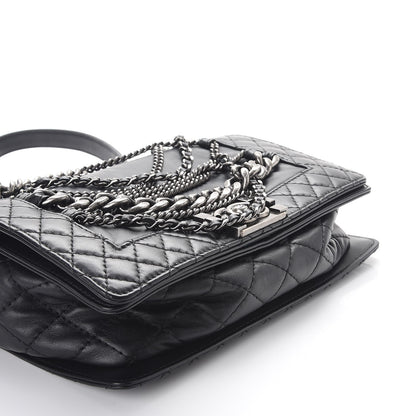 Chanel Calfskin Enchained Medium Boy Flap Black 8 of 9