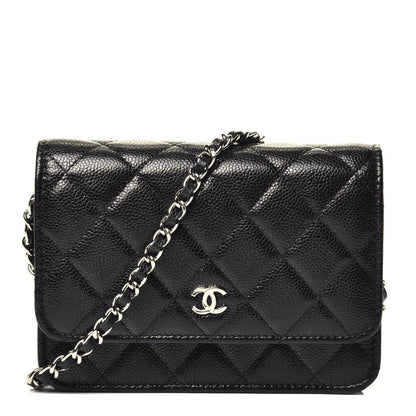 Chanel Caviar Quilted Mini Wallet On Chain WOC Black 1 of 9