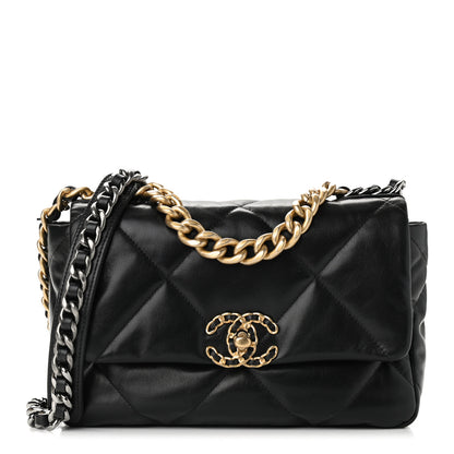 Chanel Goatskin Quilted Medium Chanel 19 Flap Black 1 of 11