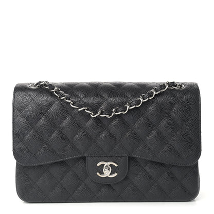 Chanel Caviar Quilted Jumbo Double Flap Black 1 of 10