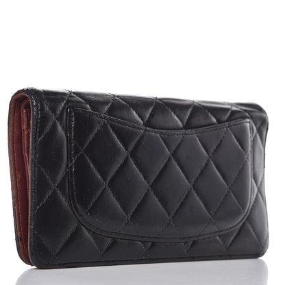 Chanel Lambskin Quilted Yen Wallet Black 3 of 17