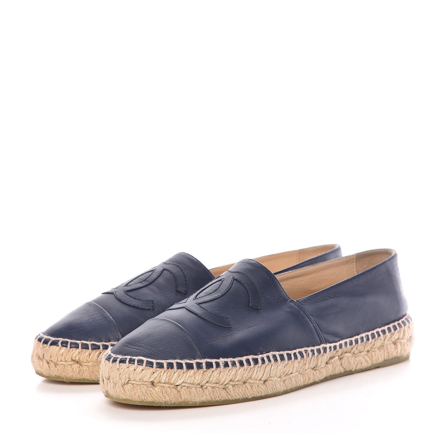 Lambskin CC Espadrilles 41 Navy