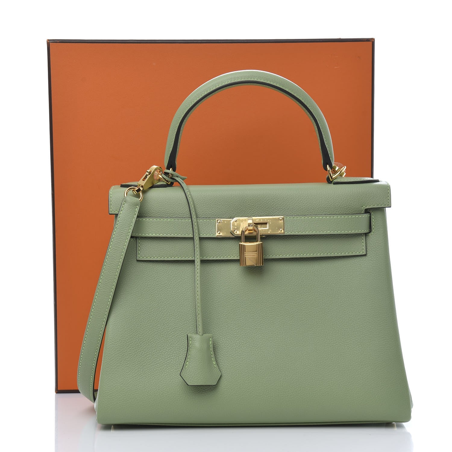 Hermes Evercolor Kelly Retourne 28 Vert Criquet 12 of 12