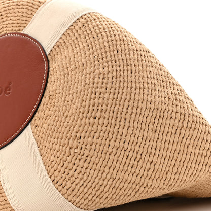 Chloe Raffia Large Woody Tote White 7 of 12