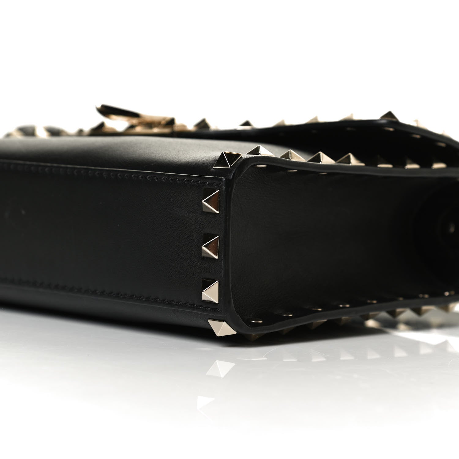 Valentino Garavani Vitello Medium Rockstud Flip Lock Crossbody Bag Black 9 of 13