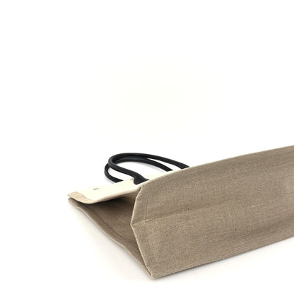 Saint Laurent Linen Calfskin Rive Gauche Tote Optic White 7 of 8
