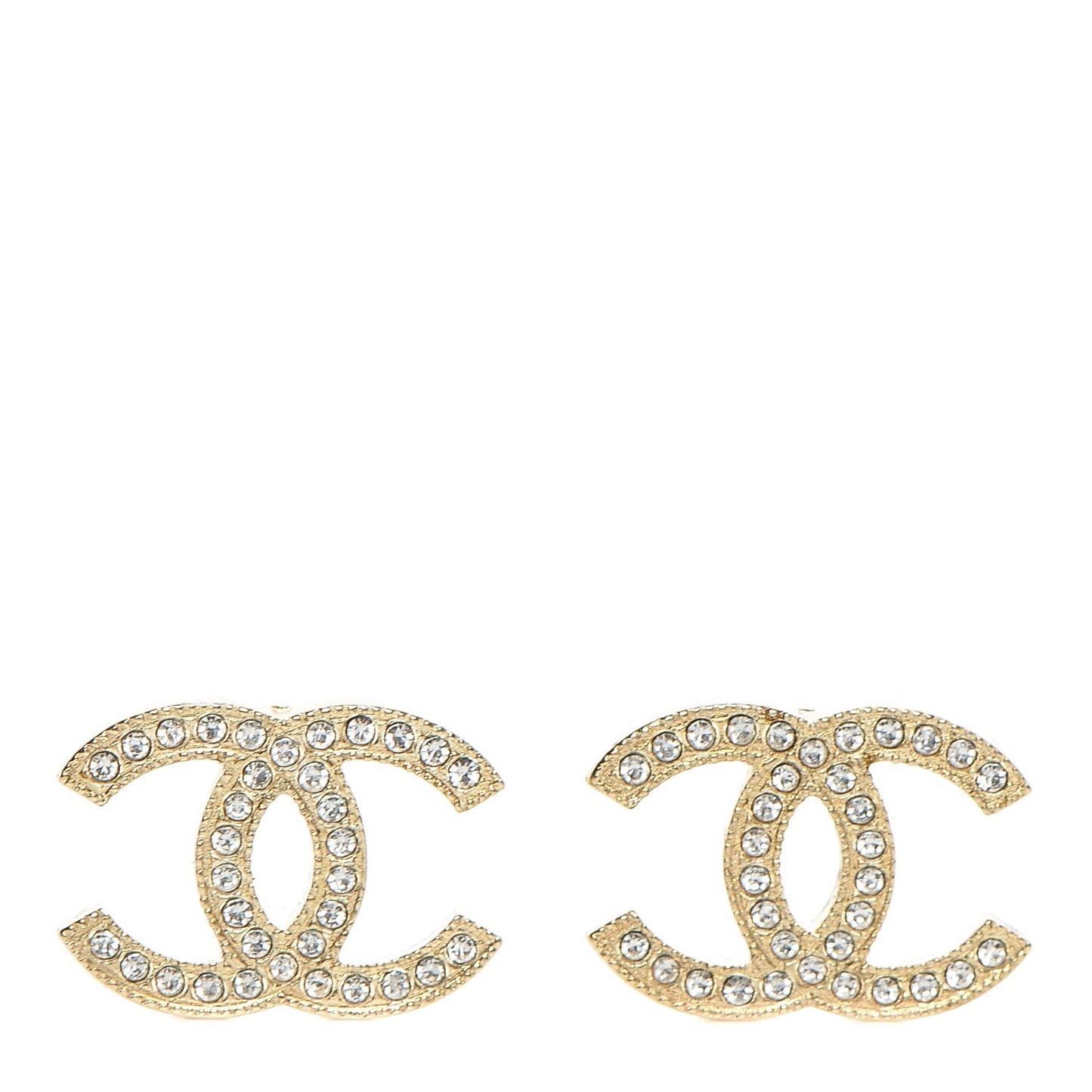 Crystal CC Earrings Gold