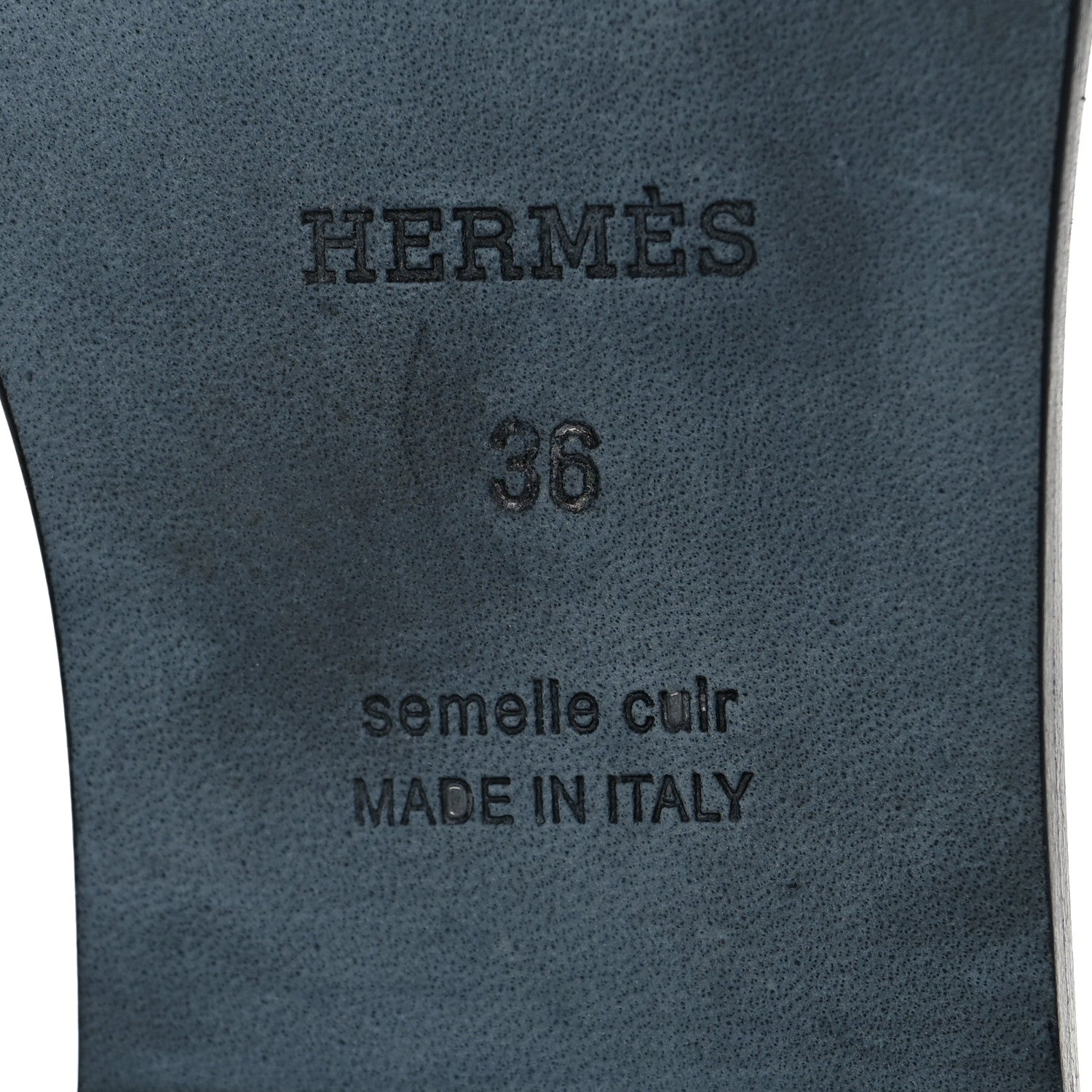 Hermes Epsom View Sandals 36 Argent 8 of 10