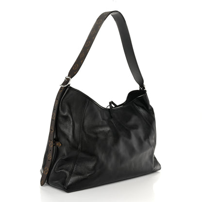 Louis Vuitton Lambskin CarryAll Vibe MM Black 4 of 10