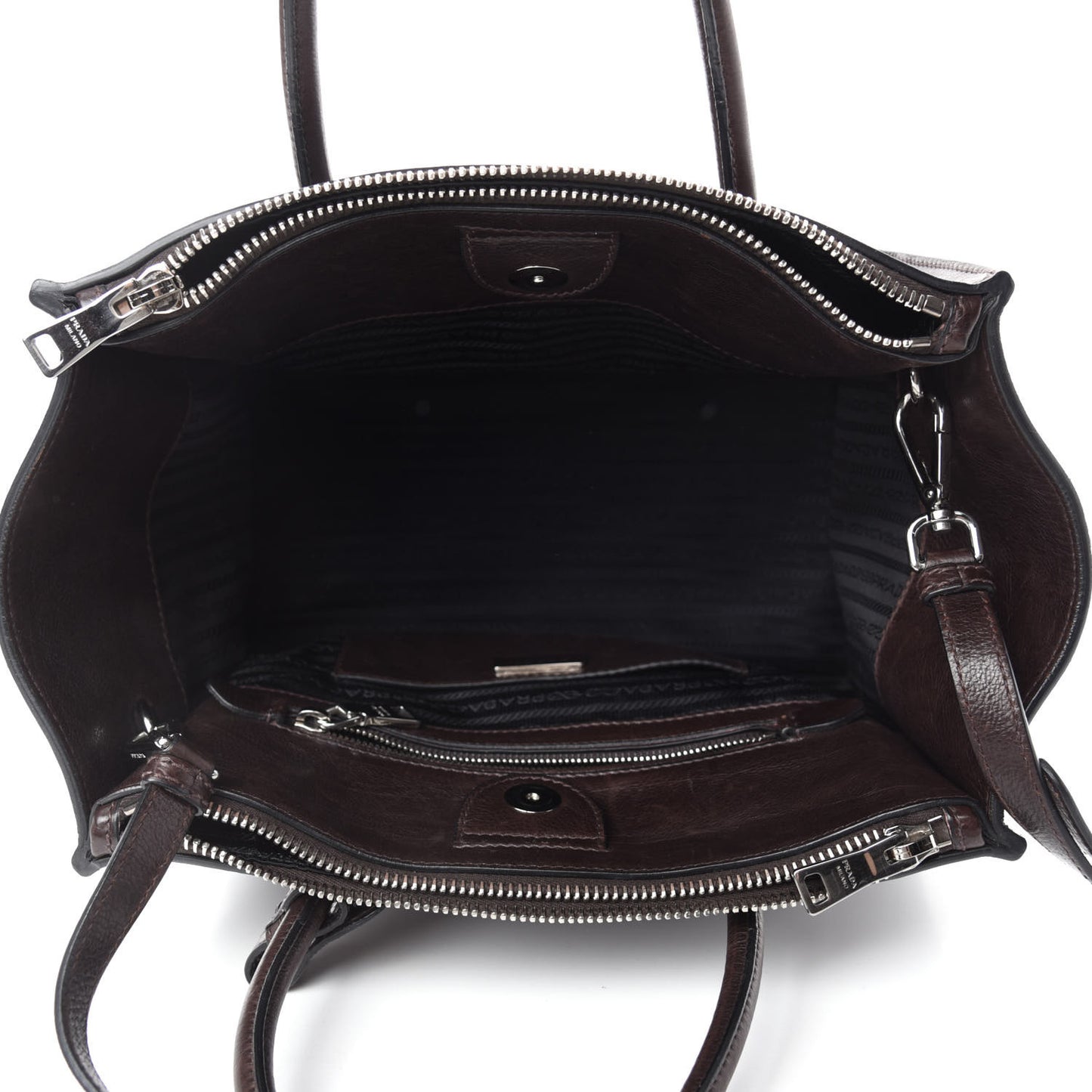 Glace Calfskin Twin Pocket Tote Moro