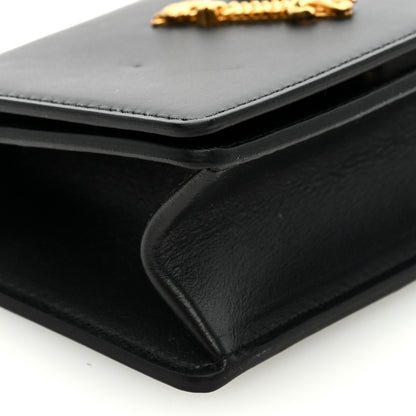 Versace Vitello Mini Virtus Chain Clutch Black 7 of 8