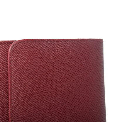 Prada Saffiano Metal Continental Flap Wallet Fuoco 8 of 8