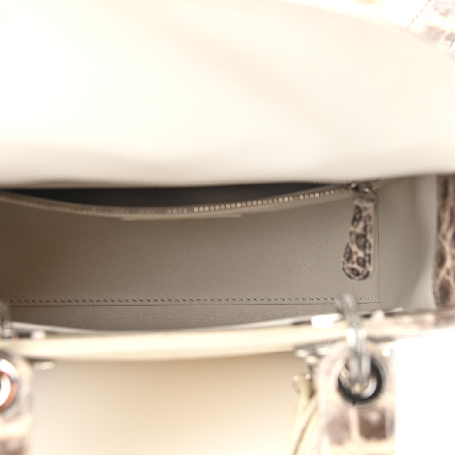 Christian Dior Niloticus Crocodile Himalaya Small Lady Dior White 5 of 10