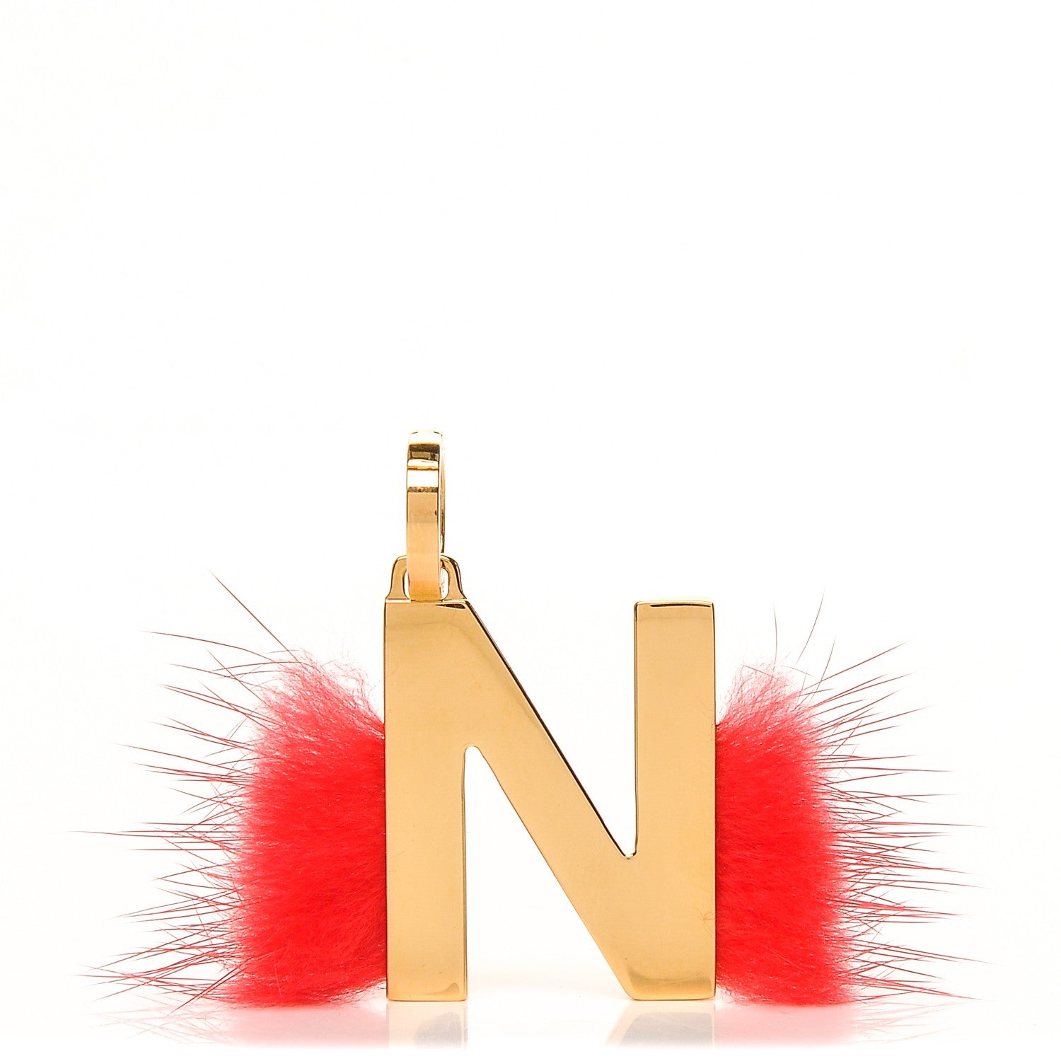 Fendi Mink Fur N ABClick Bag Charm Red 1 of 6