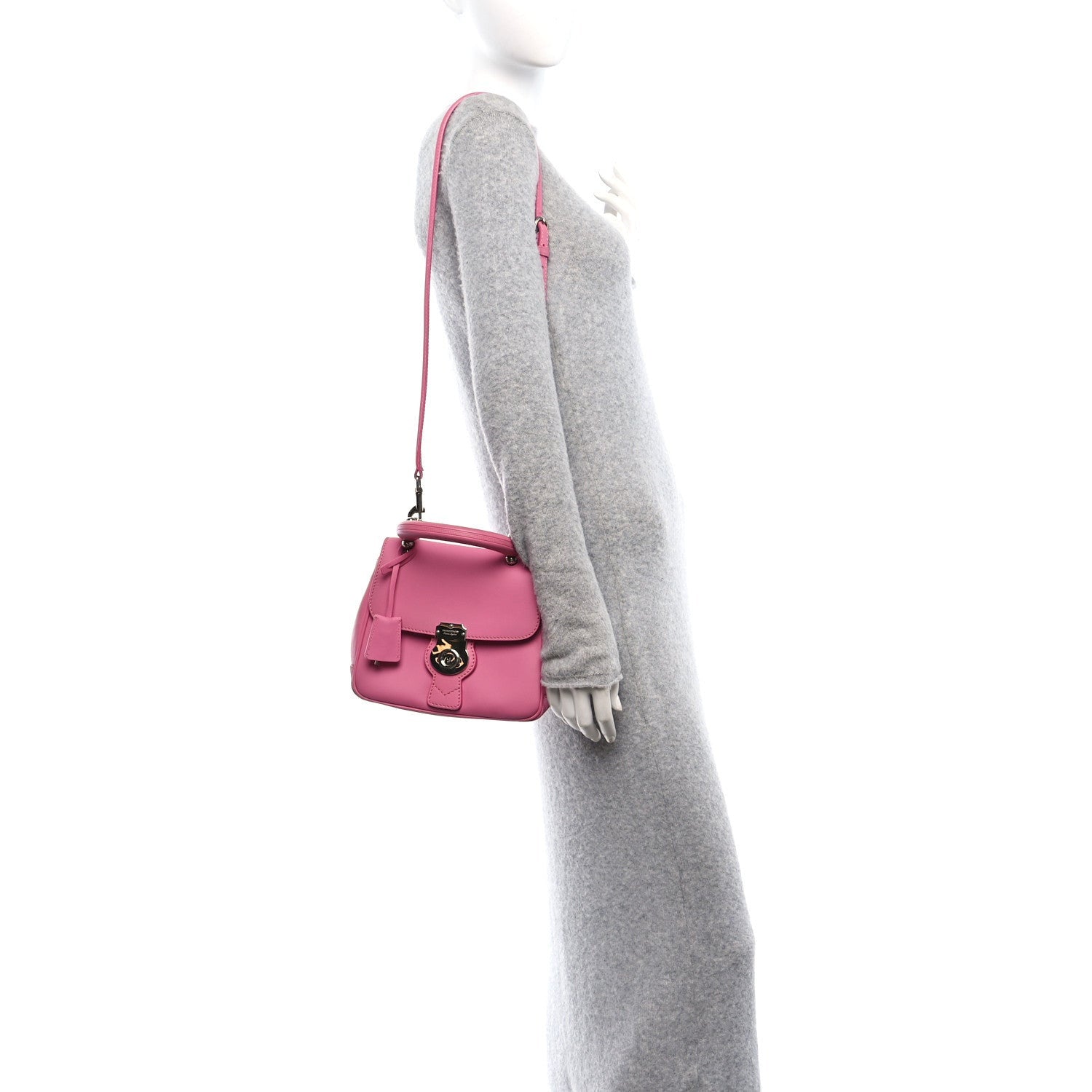 Burberry Trench Calfskin Small DK88 Top Handle Bag Rose Pink 2 of 7