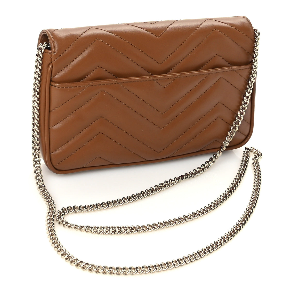 Calfskin Matelasse Mini GG Marmont Shoulder Bag With Card Holder Cuir