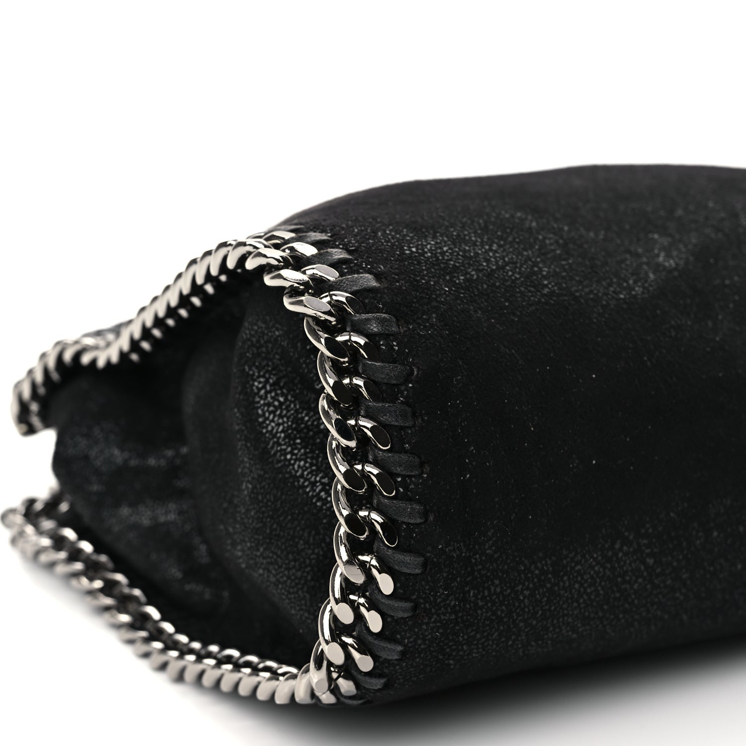 Stella McCartney Shaggy Deer Mini Falabella Fold Over Tote Black 9 of 10