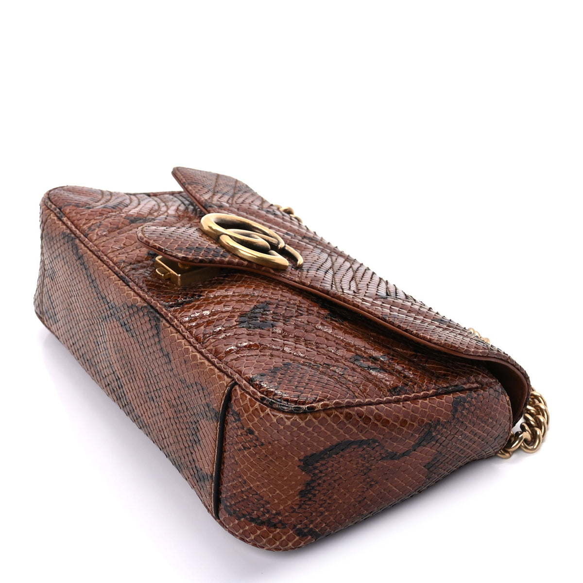 Gucci Python Matelasse Small GG Marmont Shoulder Bag Brown 8 of 8