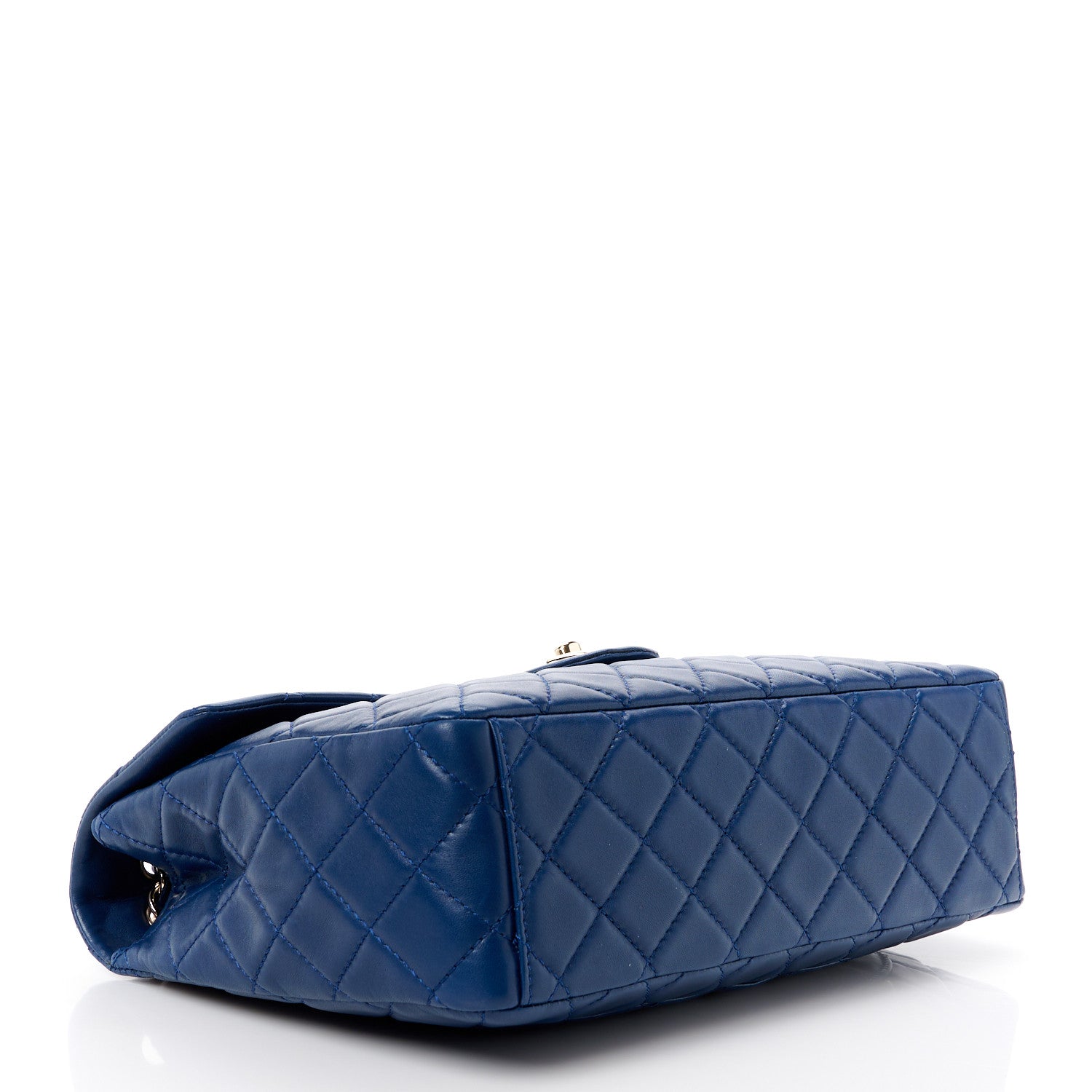 Chanel Lambskin Quilted Maxi Single Flap Marine Fonce 4 of 16